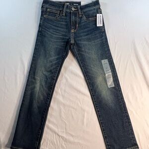 Old Navy Karate Slim Jeans Boys Size 7 Adjustable Waist Stretch Denim NWT